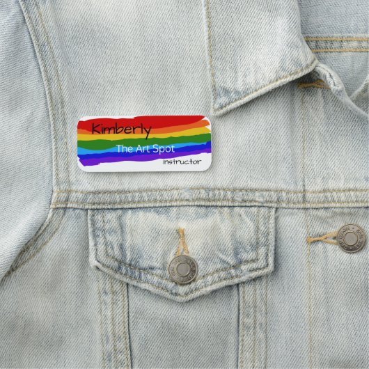 虹の線絵を描 名札 (インサイチュ)