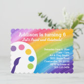 虹の美術パーティー招待状 招待状 (スタンド正面)