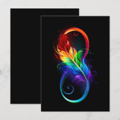 虹の羽のインフィニティシンボル 招待状 (正面/裏面)