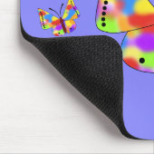 虹の羽を持つ美しい蝶 マウスパッド (コーナー)