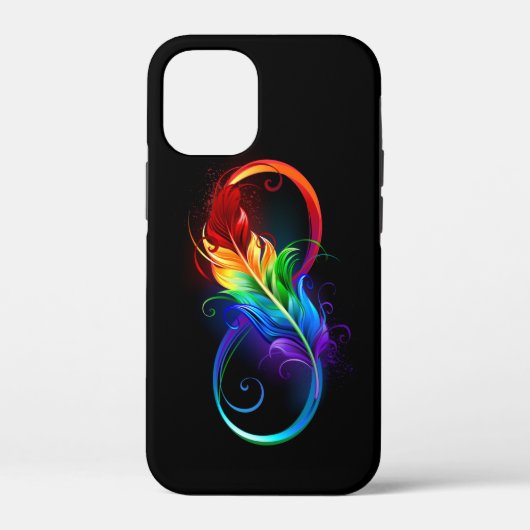 虹の羽根とインフィニティ・シンボル Case-Mate iPhoneケース (裏面)