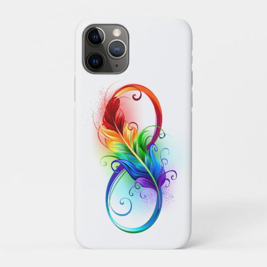 虹の羽根とインフィニティ・シンボル Case-Mate iPhoneケース (裏)