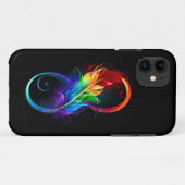 虹の羽根とインフィニティ・シンボル Case-Mate iPhoneケース (裏面(横))