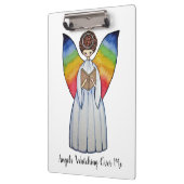 虹の翼の水彩天使読の本 クリップボード (左)