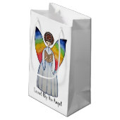 虹の翼の水彩天使読の本 スモールペーパーバッグ (裏面アングル)