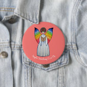 虹の翼の水彩天使読の本 缶バッジ (インサイチュ)