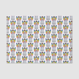 虹の翼の水彩天使読の本 薄葉紙