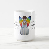 『虹の翼を持つ水彩読天使』 コーヒーマグカップ (中央)