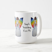 『虹の翼を持つ水彩読天使』 コーヒーマグカップ (正面右)