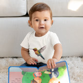 虹の翼：ハミングバ鮮やかードアート，カスタム ベビーボディスーツ