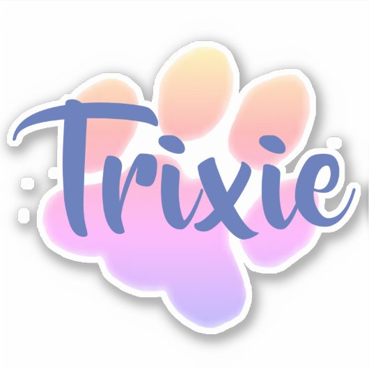 虹の肉球カスタムステッカー シール (正面)