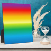 虹の背景カラフル フォトプラーク (側面)