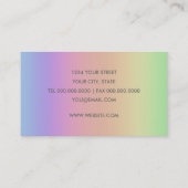 虹の背景縁どに虹の渦巻き 名刺 (裏面)
