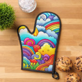 虹の背景 鍋つかみ (トップダウン)