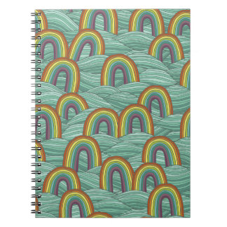 虹の自然:手書きヴィンテージ合成 ノートブック