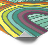 虹の自然：手書きヴィンテージ合成 ポスター (角)