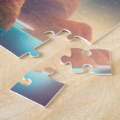 虹の色かわいい大きなサメ ジグソーパズル (側面)