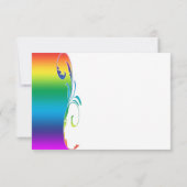 虹の色がスクロールした結婚式の返信カード 出欠カード (裏面)