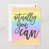 虹の色が実際にあなたが前向き引用文 ポストカード (正面/裏面)