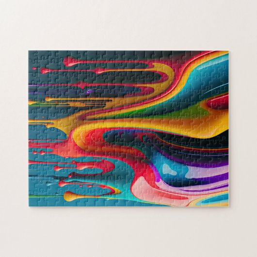 虹の色が美絵を描しカラフルい ジグソーパズル (横)