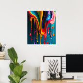 虹の色が美絵を描しカラフルい ポスター (ホームオフィス)