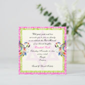 虹の色が花盛り&デイビッド・ダマスクの星 招待状 (スタンド正面)