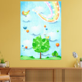 虹の色と木 キャンバスプリント (インサイチュ (リビング))