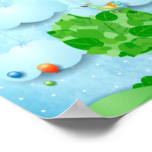 虹の色と木 ポスター (角)