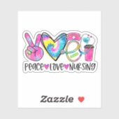 虹の色に輝く平和な愛の看護ステッカー シール (シート)