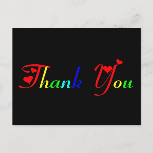 虹の色のありがとう ポストカード (正面)