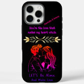 虹の色のおもしろいを持つ夜を楽しむカップル Case-Mate iPhoneケース (裏面)