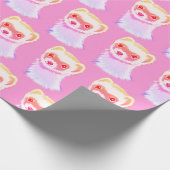 虹の色のサッシフェレット ラッピングペーパー (角)