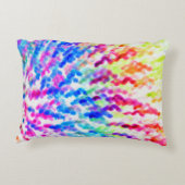 虹の色のスプラッシュ水のようなパターン アクセントクッション (裏面)