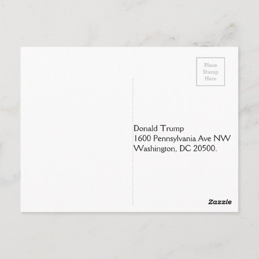 虹の色のトランプの顔と"非合法" ポストカード (裏面)