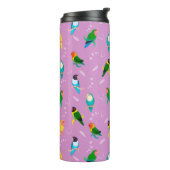 虹の色のパターンのロブバード タンブラー (回転左)