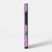 虹の色のパターンのロブバード iPhoneケース (左側面)