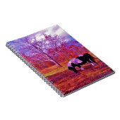 虹の色のフィールドにポニー ノートブック (右側)