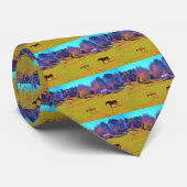 虹の色のフィールドの馬 ネクタイ (ロール)