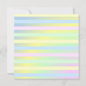 虹の色のベビーシャワー 招待状 (裏面)