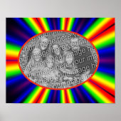 虹の色のレイのフレーム独自の写真を作成 ポスター (正面)