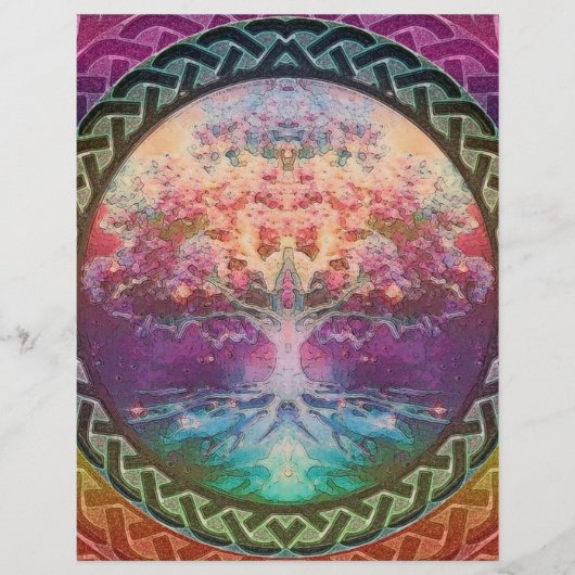 虹の色の中の静謐な生活の木 チラシ (正面)