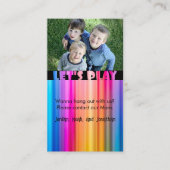 虹の色の写真を遊見せる コーリングカード (正面)