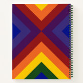 虹の色の山形のスケッチ注記 ノートブック (裏面)