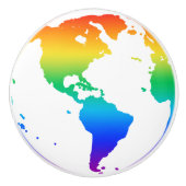 虹の色の惑星地球 セラミックノブ (正面)