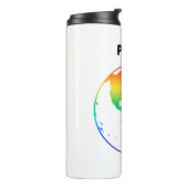 虹の色の惑星地球 タンブラー (回転左)