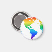 虹の色の惑星地球 マグネット (正面/裏面)