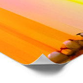 虹の色の木と空 ポスター (角)