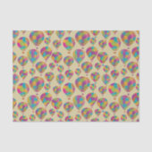 虹の色の熱気球パターン(の模様が)ある 薄葉紙 (正面)