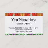 虹の色の生き物の木 名刺 (裏面)