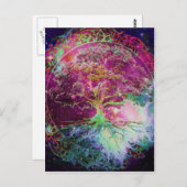 虹の色の生命の木 ポストカード (正面/裏面)